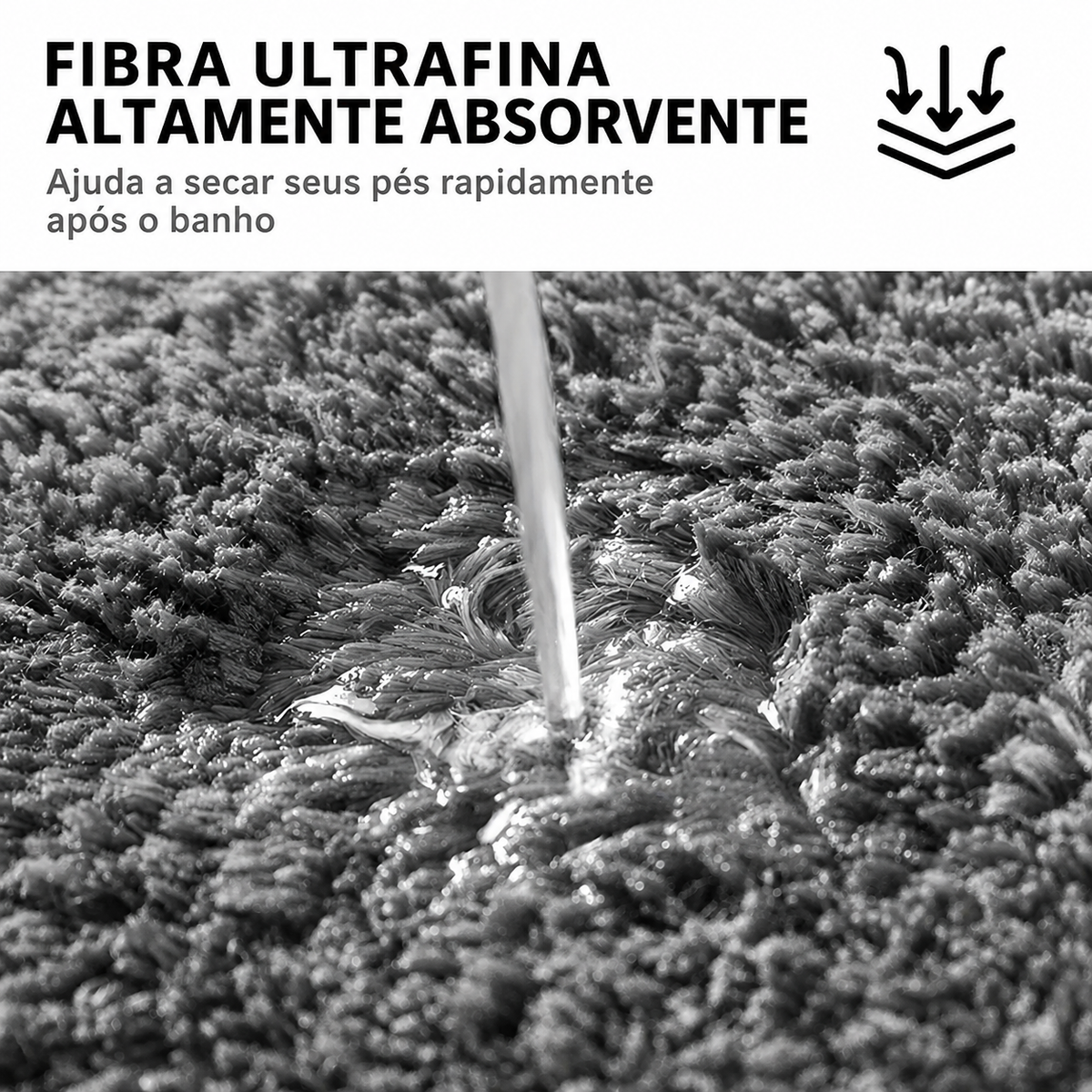 Tapete Banheiro Aveludado Antiderrapante