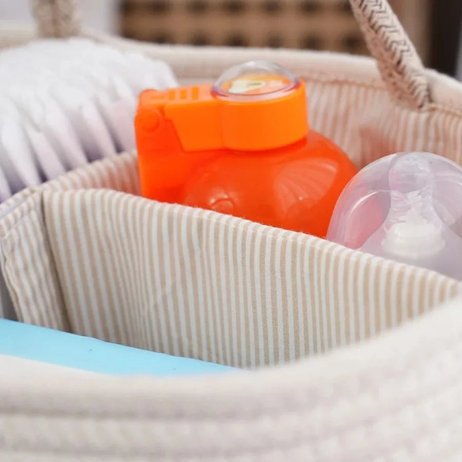 Bolsa Multifuncional de Viagem Portátil para Mães, Bolsa de Fraldas de Algodão, Bolsa de Armazenamento de Fraldas, Cesta de Armazenamento de Fraldas para Bebês