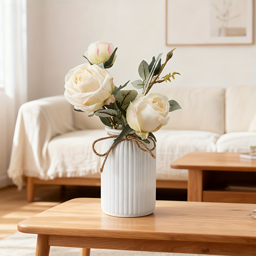 Vaso Boho Redondo Corda Decorativo