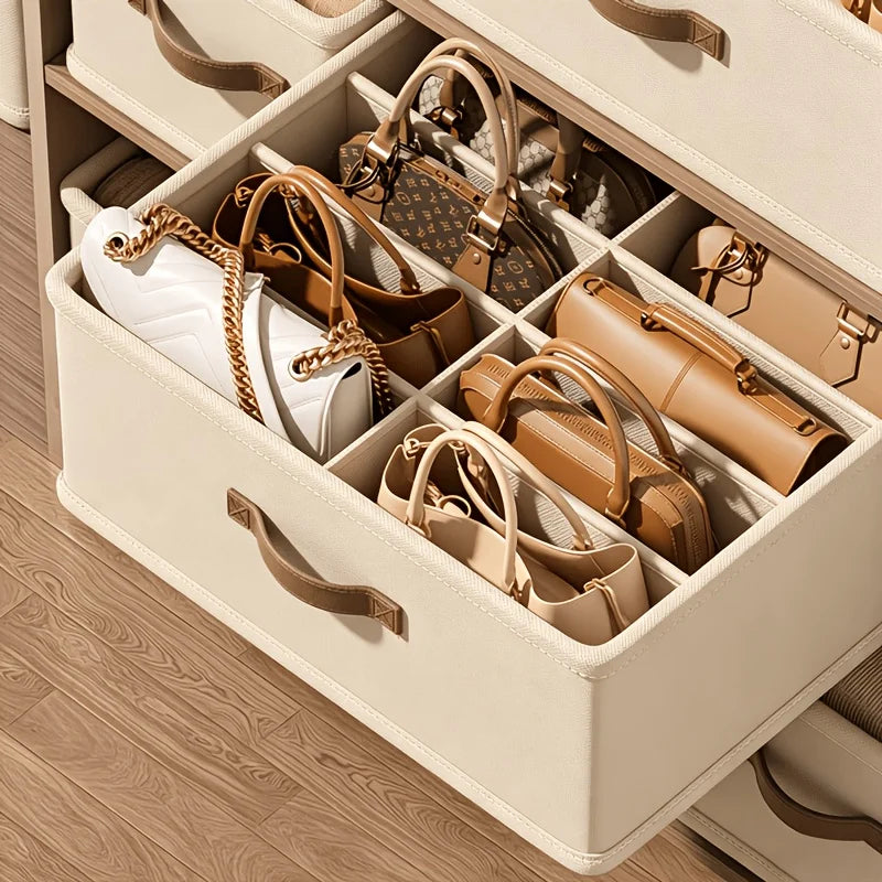 1 Caixa Organizadora com Divisórias para Armazenamento, Ideal para Guarda-Roupas, Quartos e Dormitórios