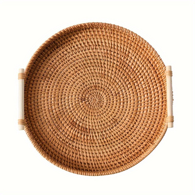 Bandeja Rattan Artesanal Decorativa