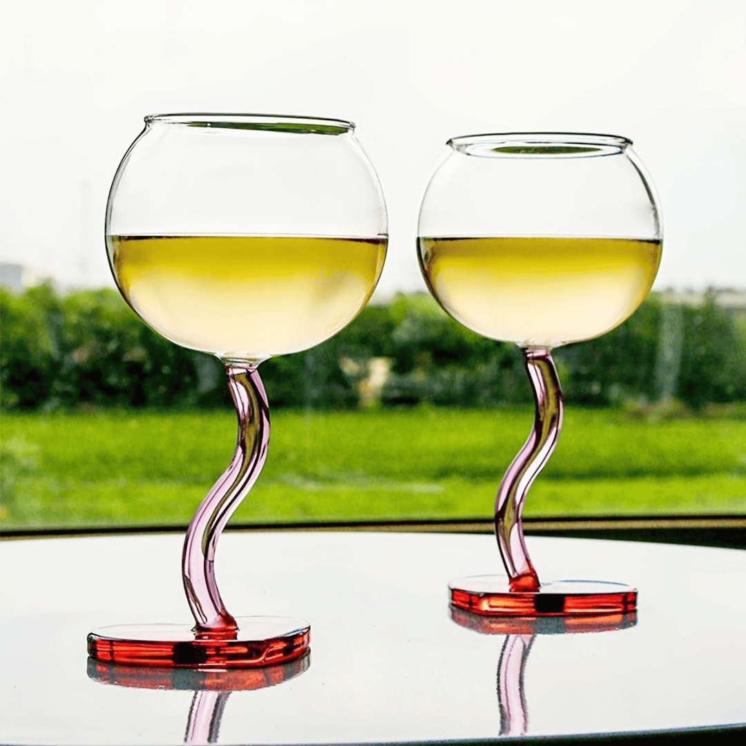 Taça Vinho Haste Espiral Coração