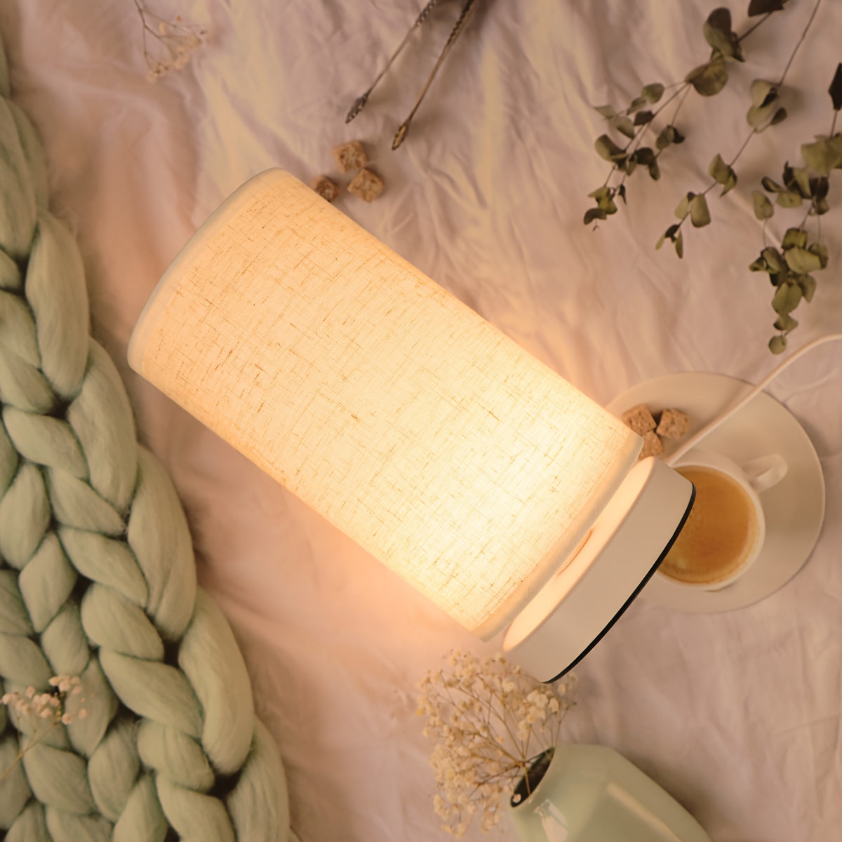 Luminária Mesa Minimalista Branca LED