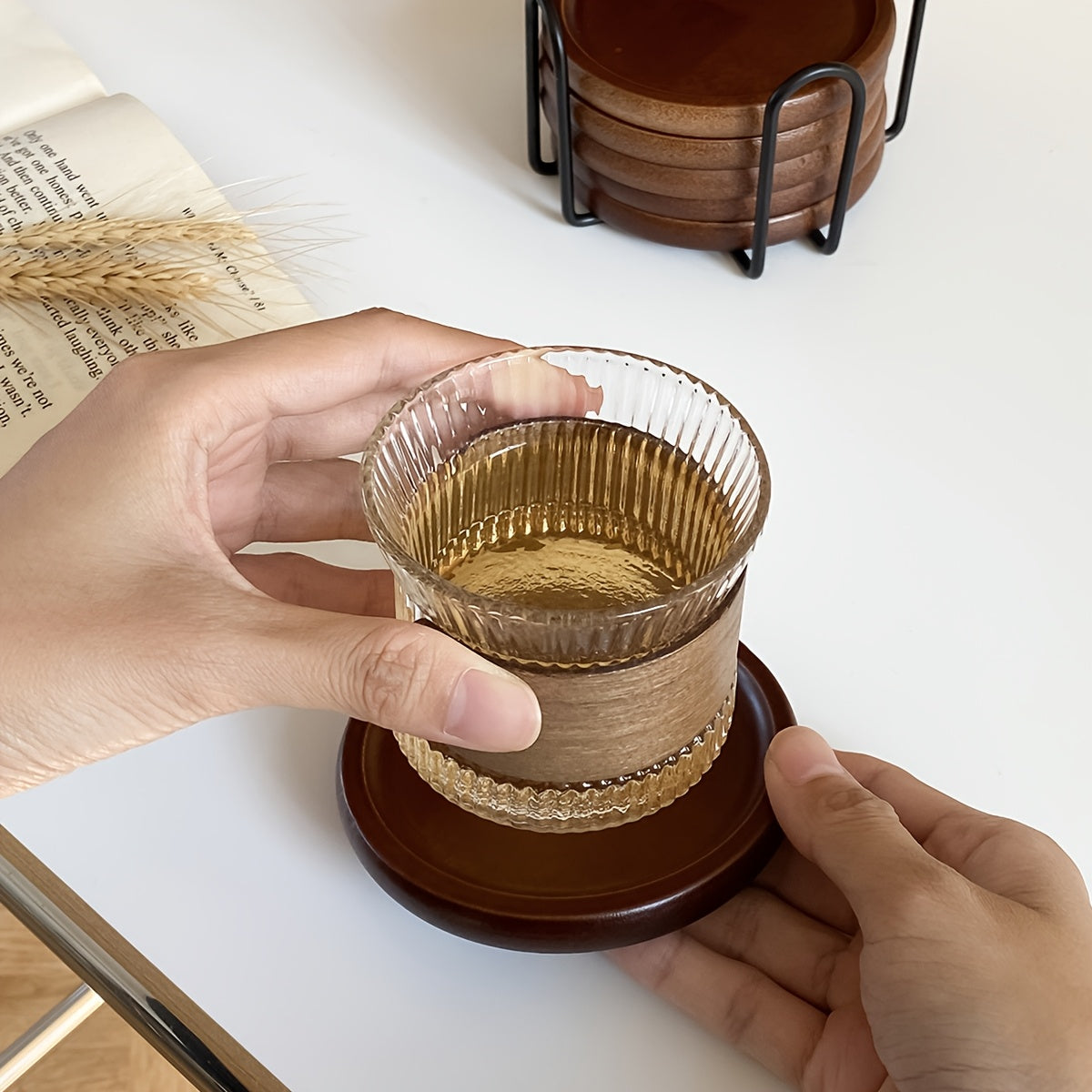 Kit Porta-Copos Bambu Japonês