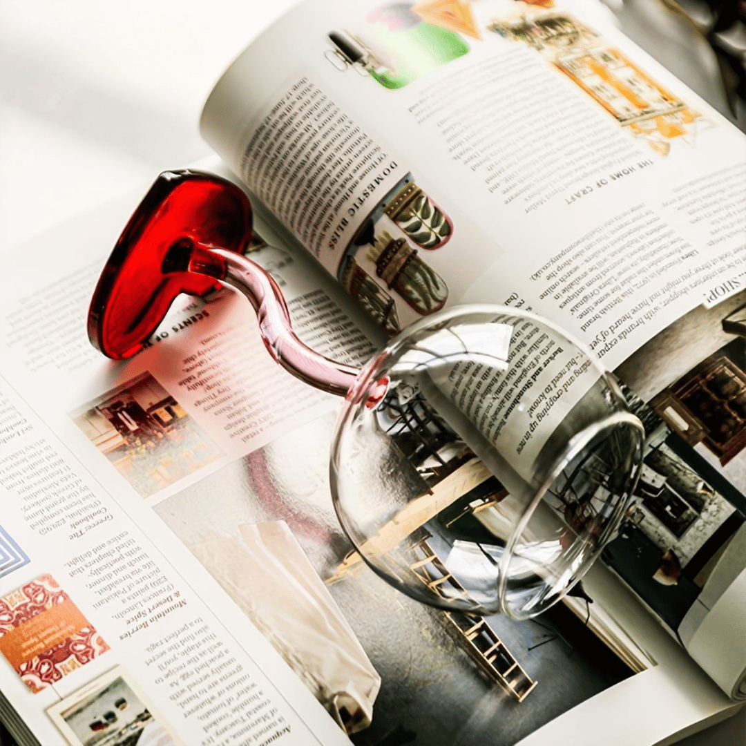 Taça Vinho Haste Espiral Coração