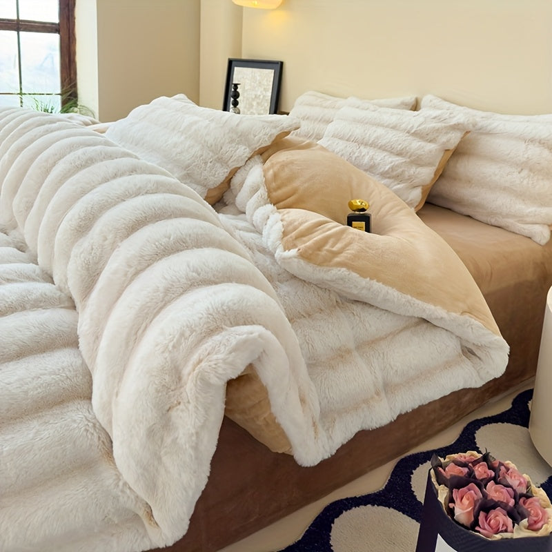 Conjunto Veludo Leite Luxo 4pcs