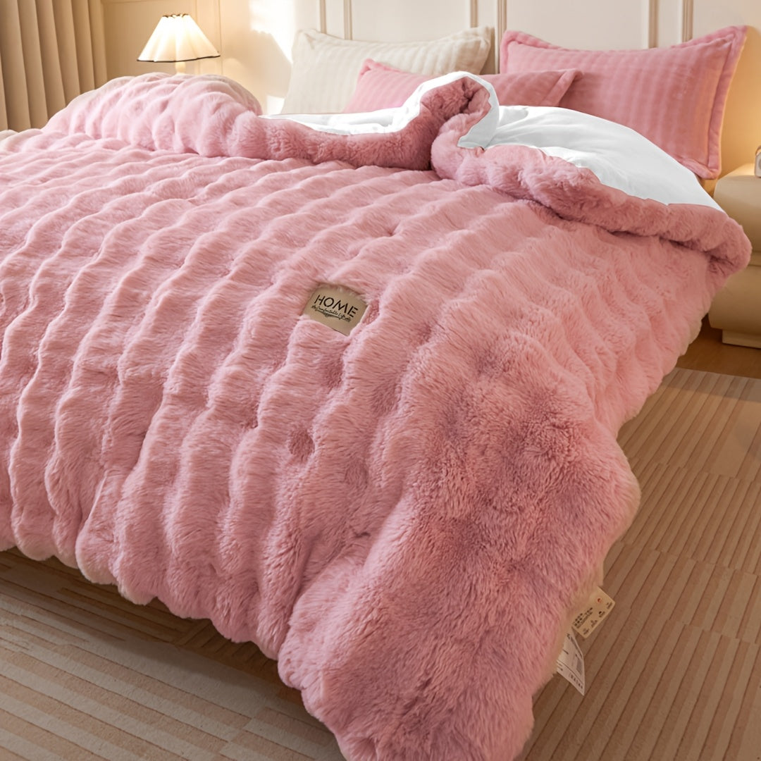 Edredom Fleece Coelho Faux Quente