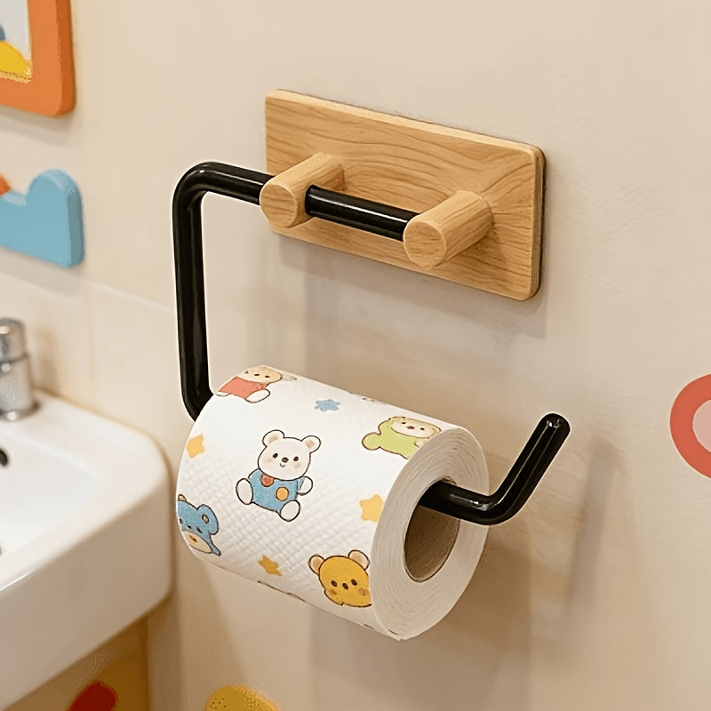 Porta Papel Higiênico Madeira Parede