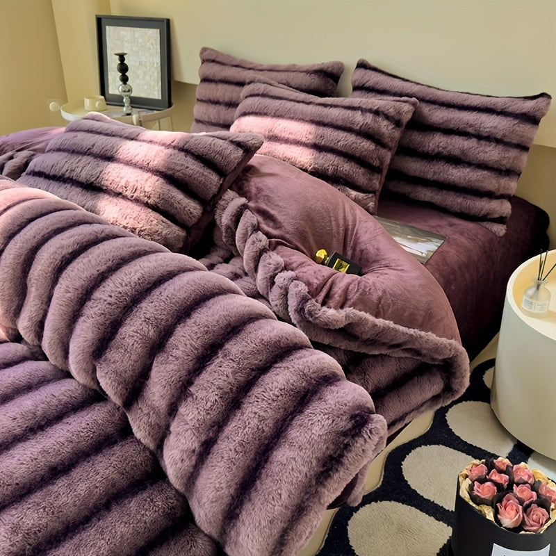 Conjunto Veludo Leite Inverno 4pcs