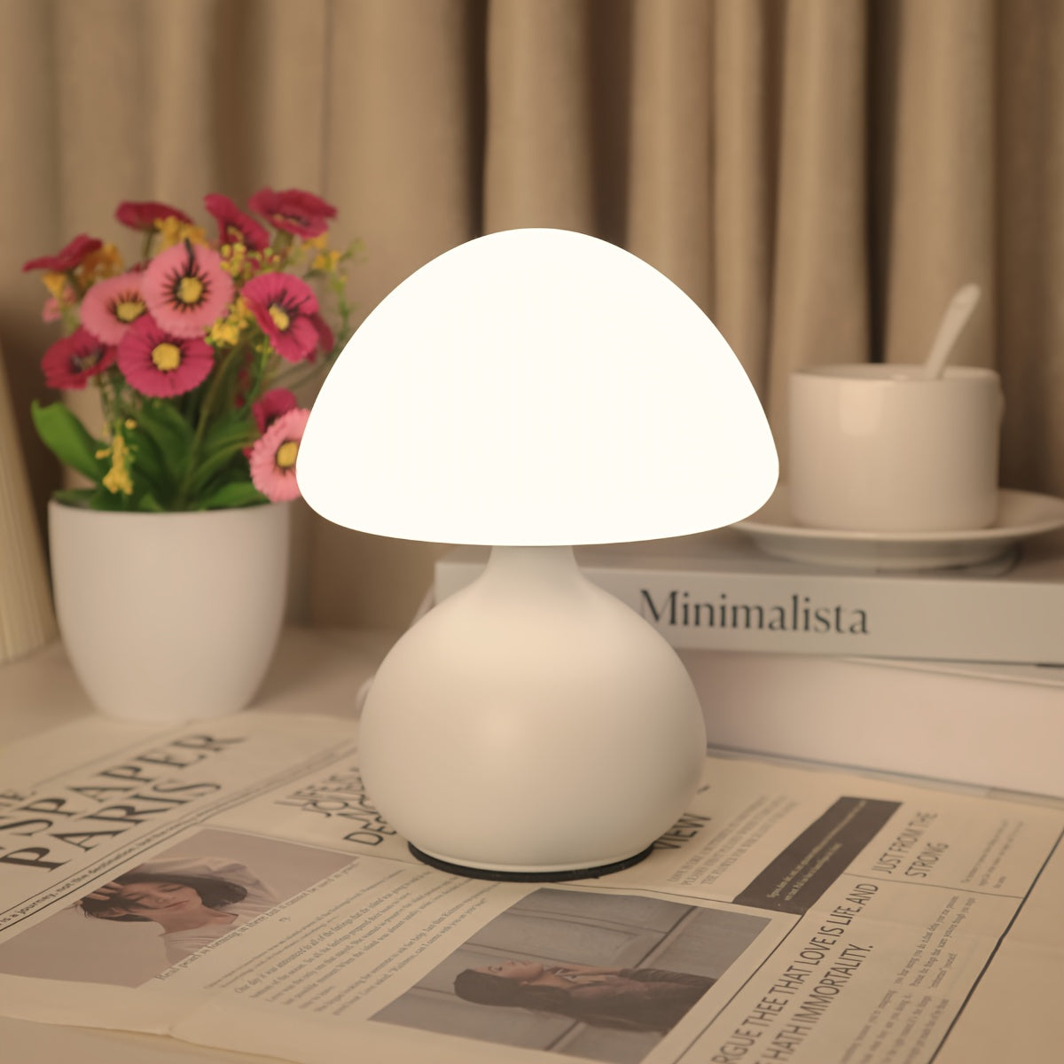 Luminária Cogumelo LED Tricolor