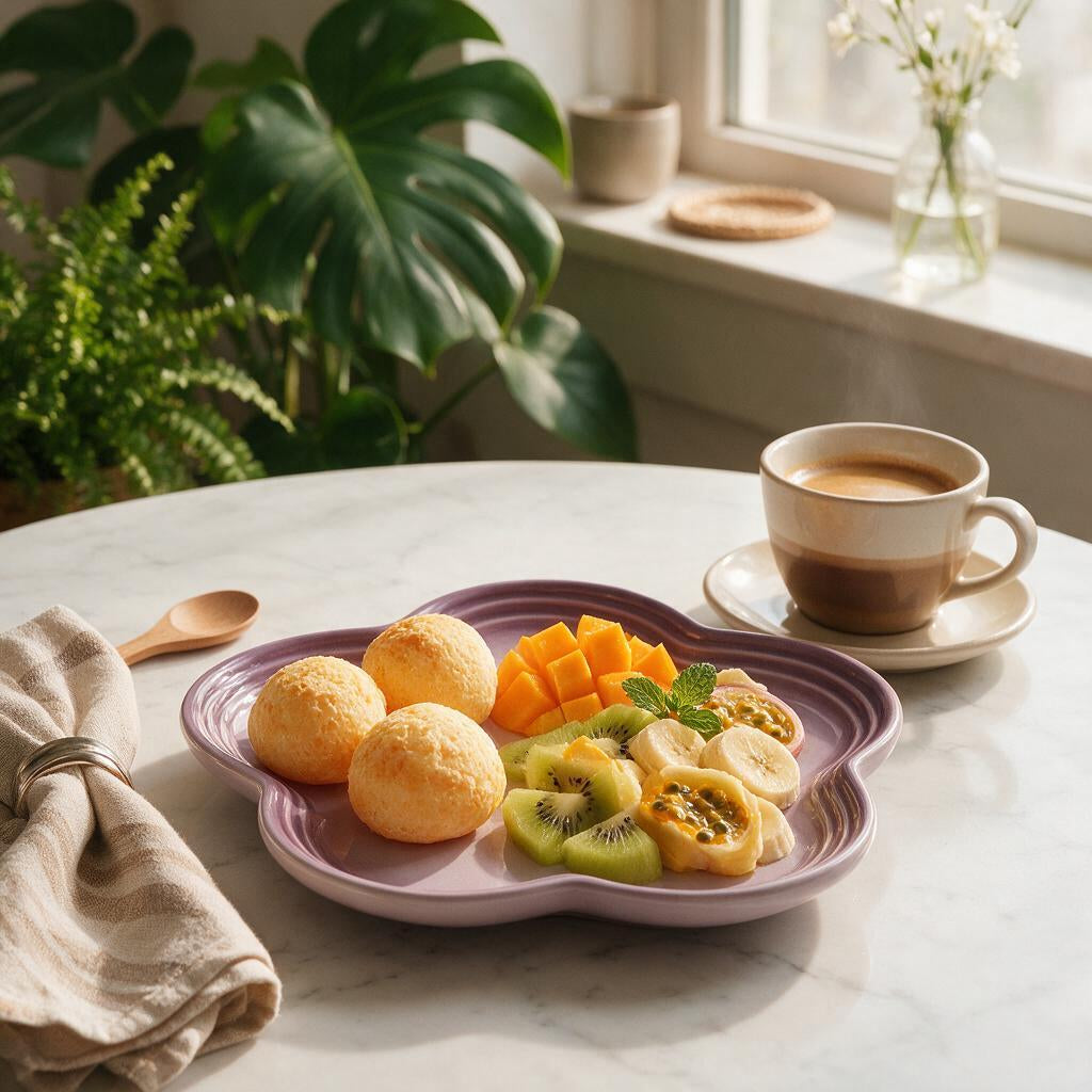 Prato Jantar Porcelana Floral — café da manhã