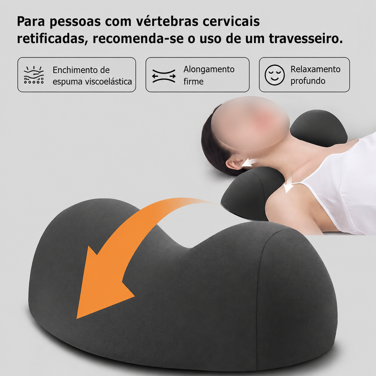 Almofada Cervical Suporte Pescoço Adulto