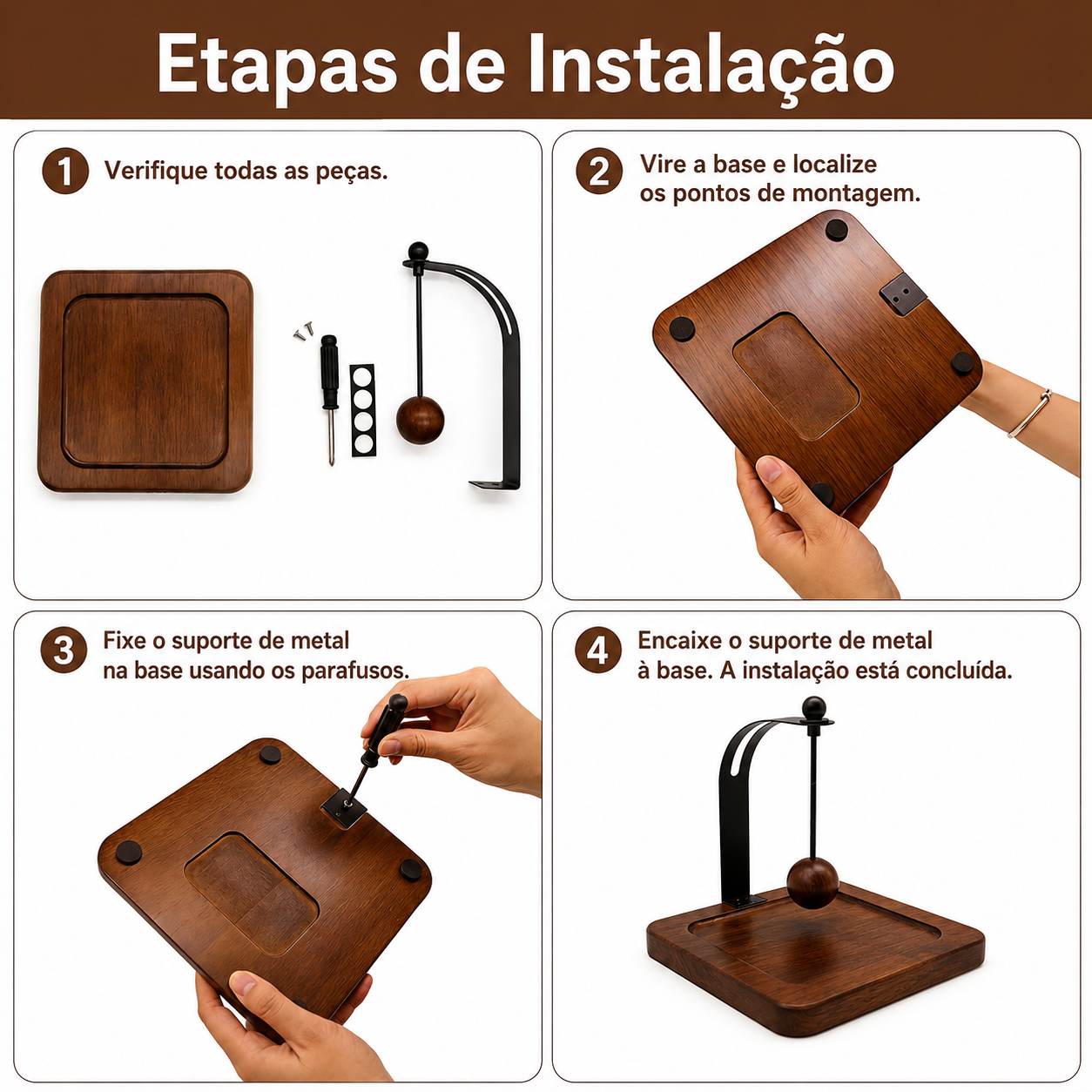 Porta Guardanapos Metal Botão Esférico