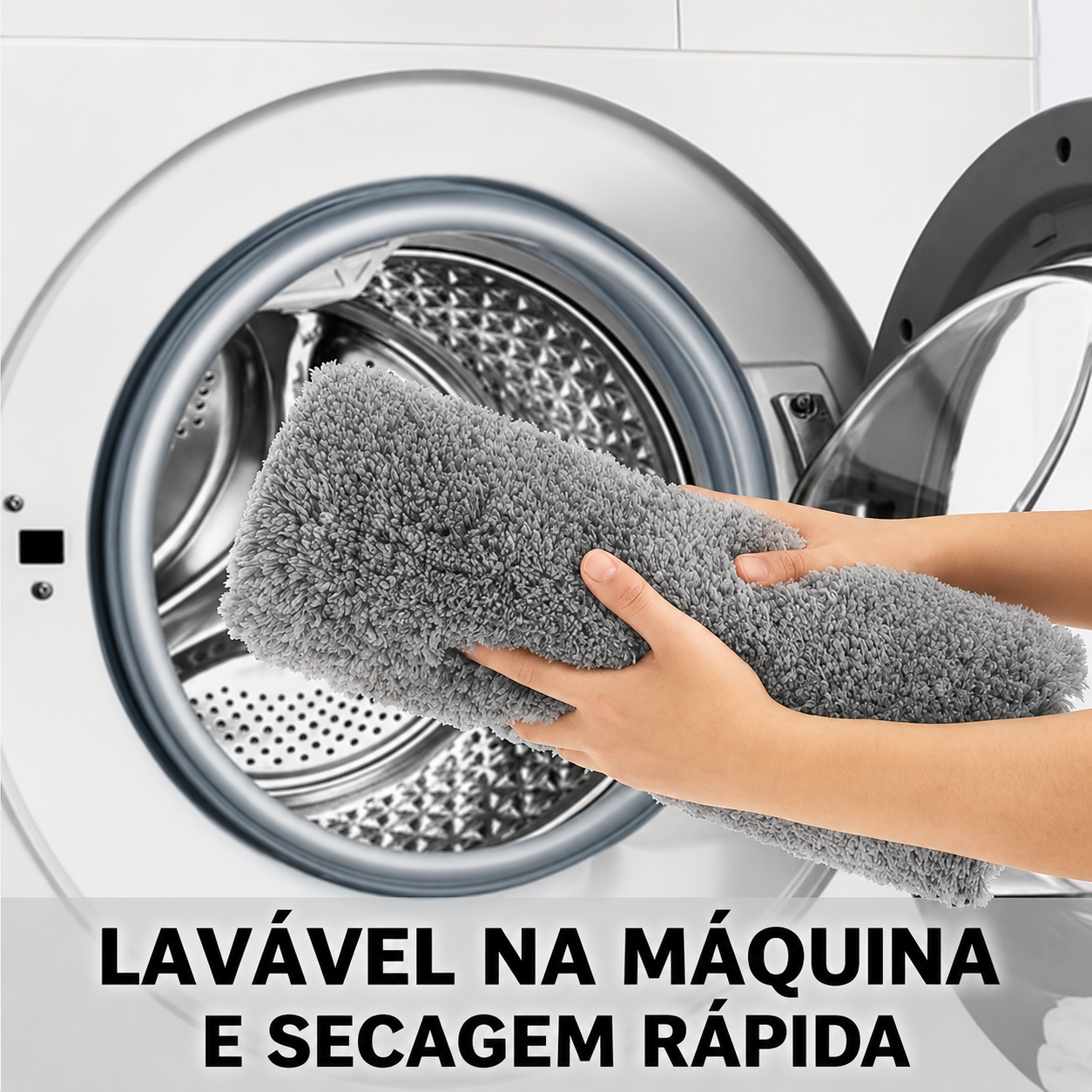 Tapete Banheiro Antiderrapante Veludo