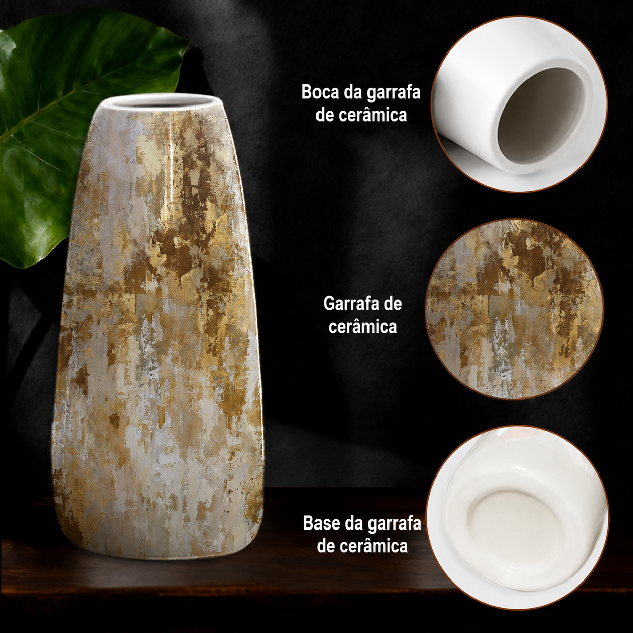 Vaso Cerâmica Pintado à Mão