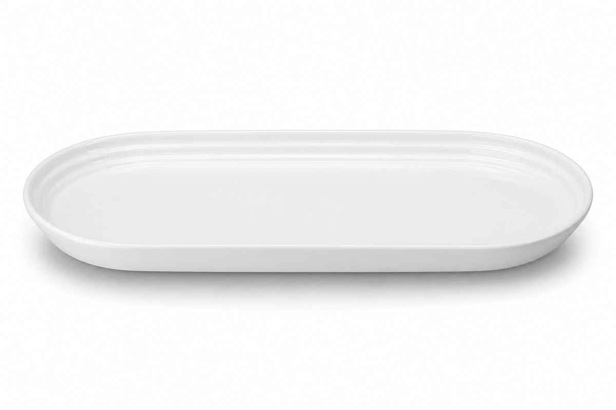 Travessa Oval Cerâmica Feita à Mão