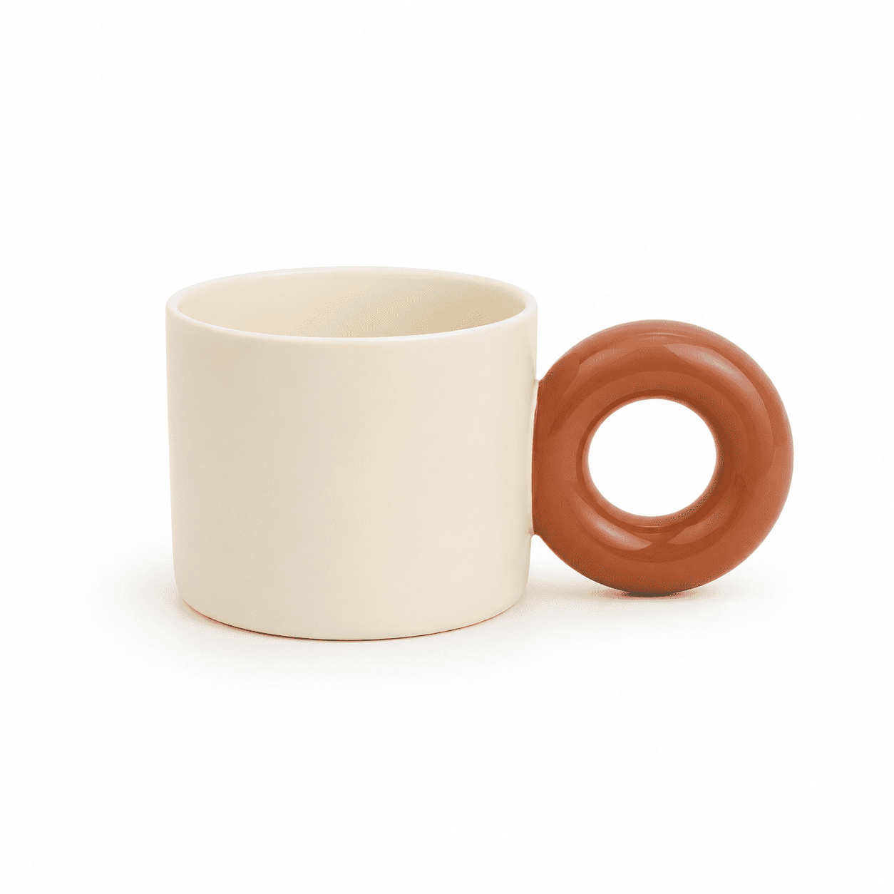 Caneca Cerâmica 350ml Alça Redonda
