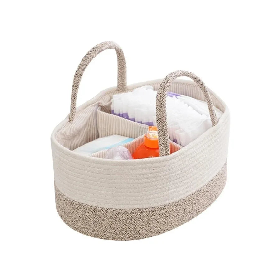 Bolsa Multifuncional de Viagem Portátil para Mães, Bolsa de Fraldas de Algodão, Bolsa de Armazenamento de Fraldas, Cesta de Armazenamento de Fraldas para Bebês