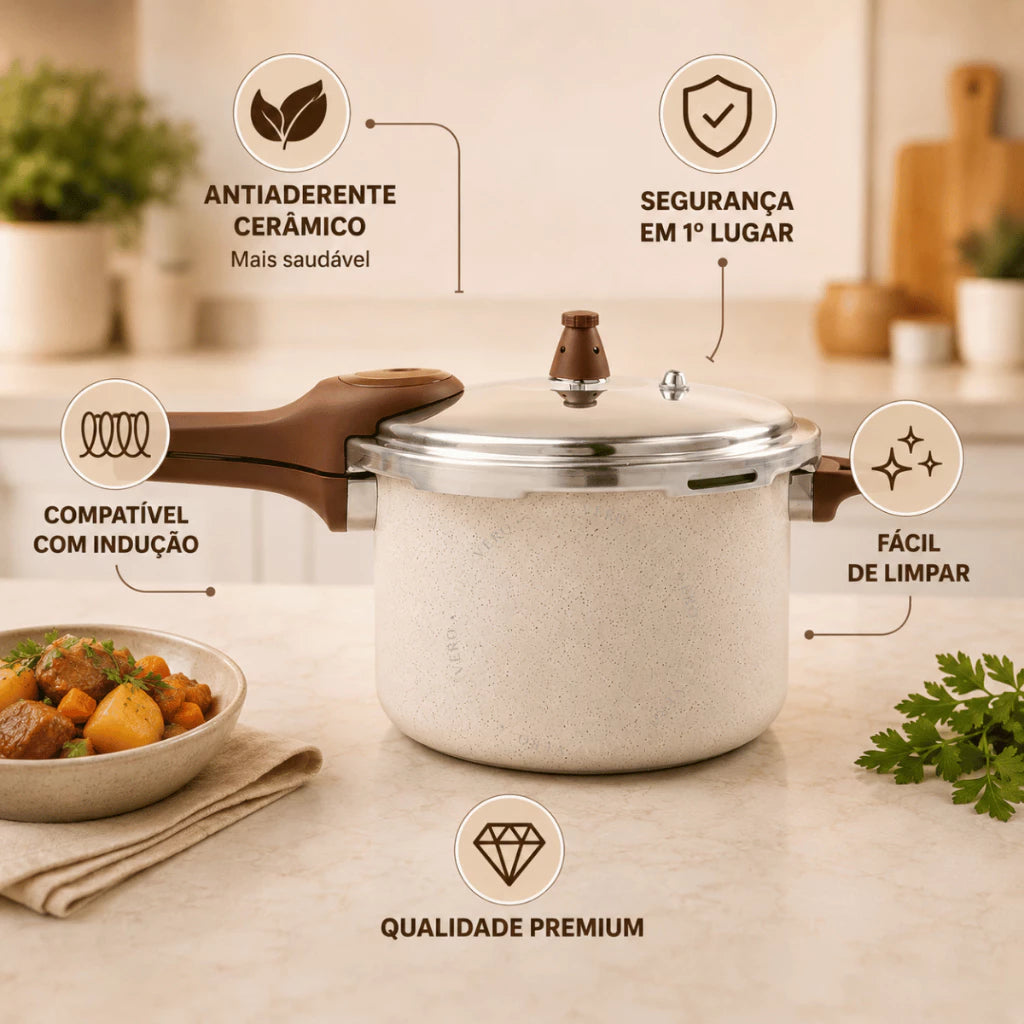 Panela de Pressão Cerâmica 4,2L