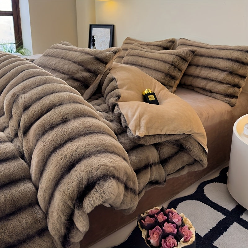 Conjunto Veludo Leite Luxo 4pcs