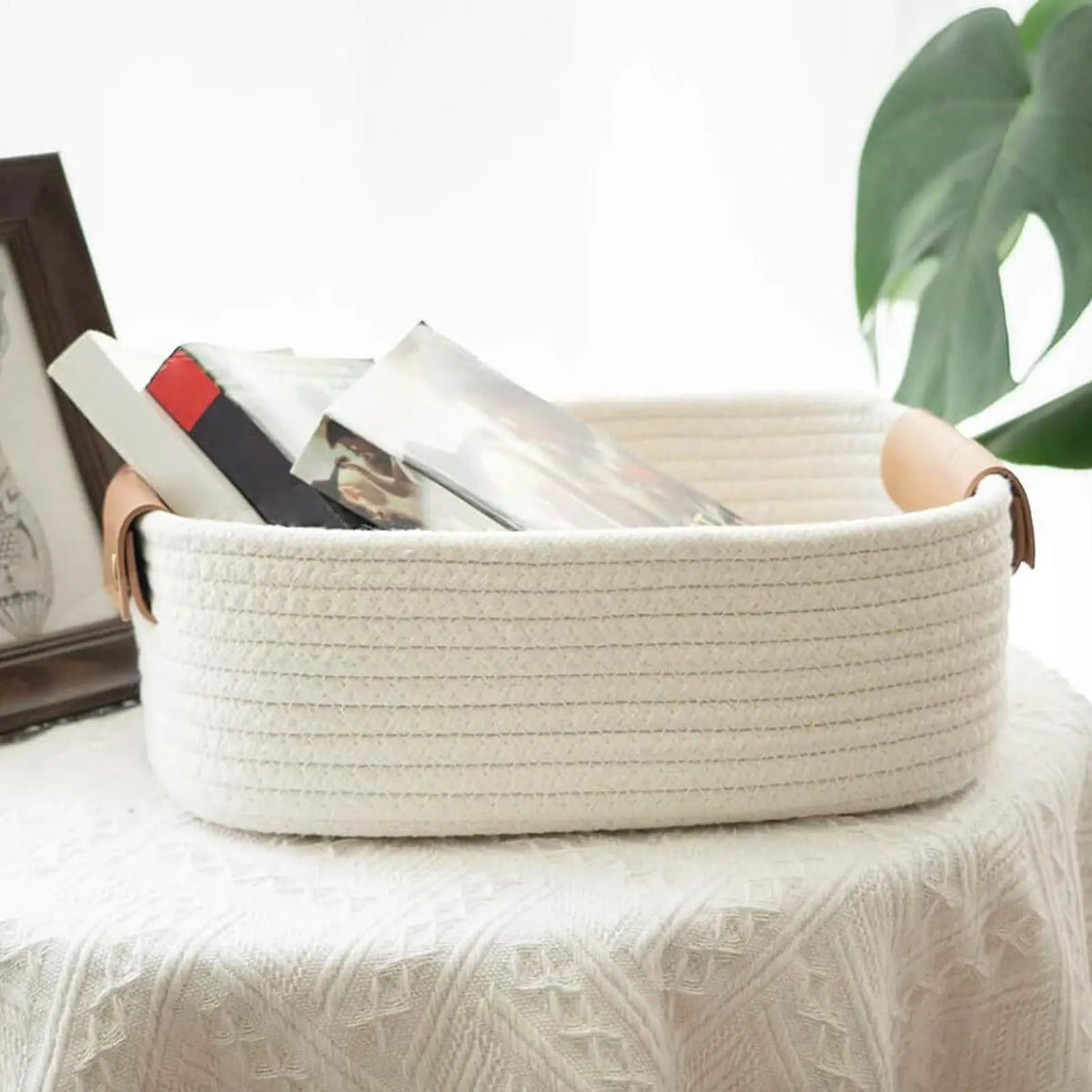 Cesta de armazenamento retangular, organizador multifuncional de mesa, cosméticos, brinquedos infantis, caixa de armazenamento para casa, 3 peças