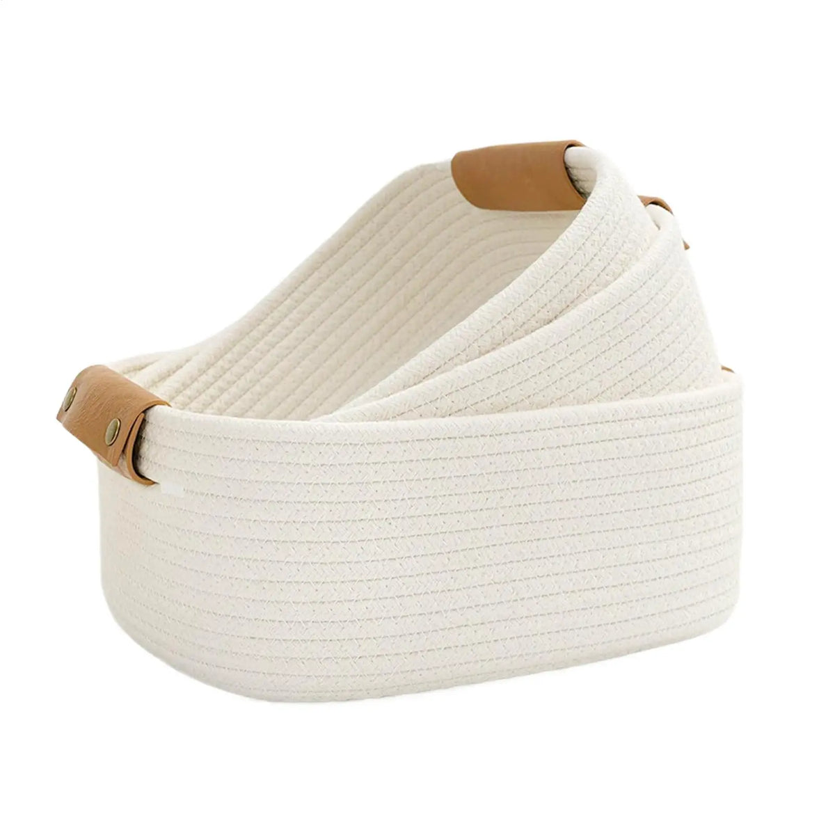 Cesta de armazenamento retangular, organizador multifuncional de mesa, cosméticos, brinquedos infantis, caixa de armazenamento para casa, 3 peças
