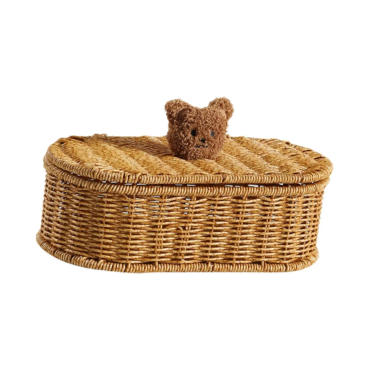 Cesta de Rattan Sintético Oval para Organização, Bandeja para Perfumes, Caixa de Armazenamento para Mesa de Centro, Bar, Cozinha, Banheiro, Decoração e Exibição