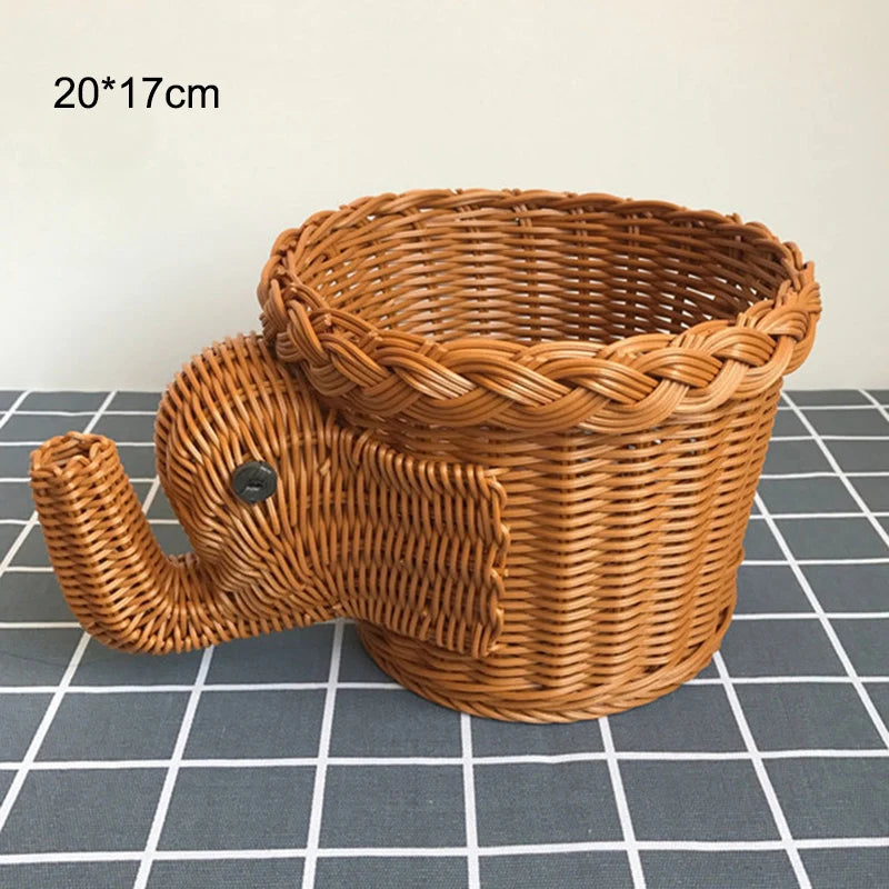 Cesta Handwoven do armazenamento, bandeja do Rattan, vime, pequeno-almoço, chá, piquenique, cozinha, pão, fruto, bonito