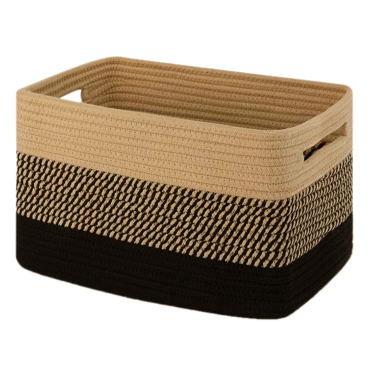 Cestos de Armazenamento para Organização, Cestos Trançados para Prateleiras de Armário, Caixas Quadradas, Cesto de Corda de Algodão para Brinquedos, Roupas, Escritório, Quarto