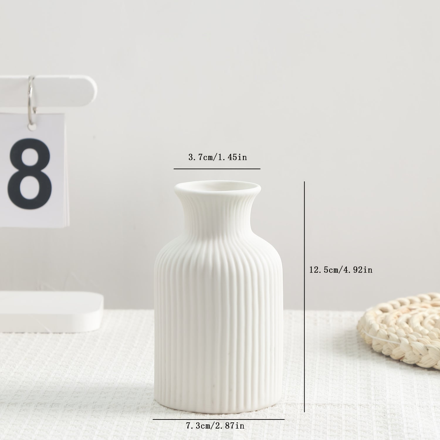 Vaso Cerâmica Minimalista Listrado