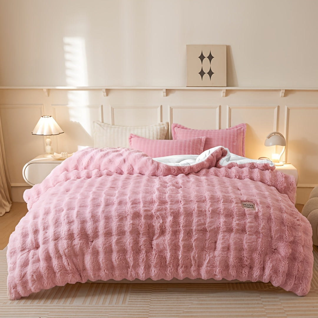 Edredom Fleece Coelho Faux Quente