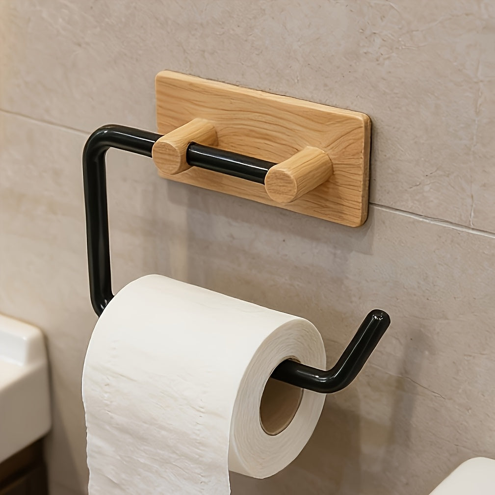 Porta Papel Higiênico Madeira Parede