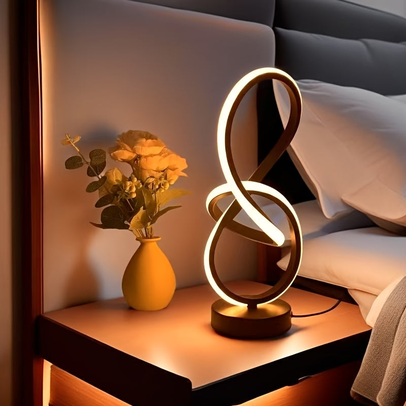 Luminária Mesa Espiral Artística Metal