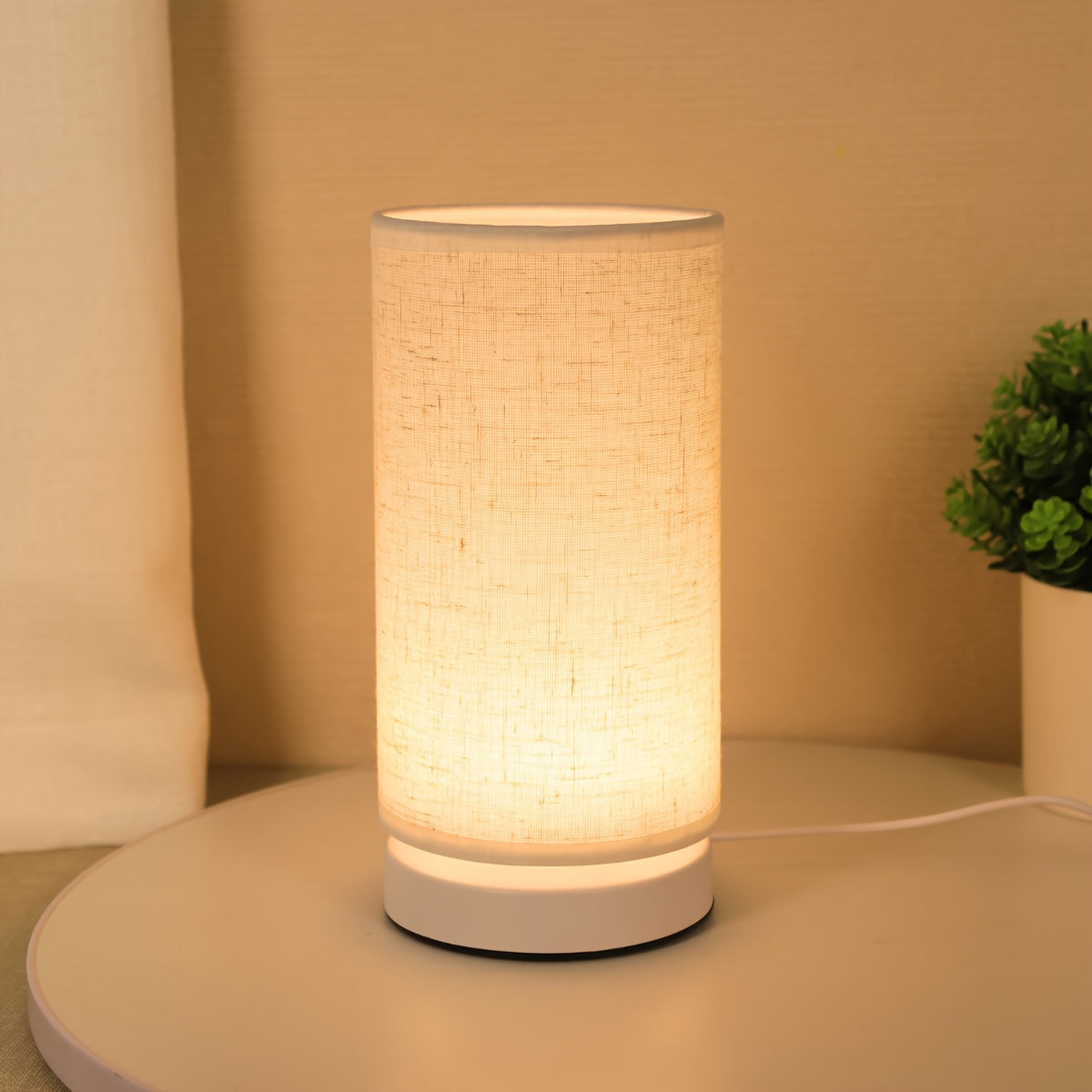 Luminária Mesa Minimalista Branca LED