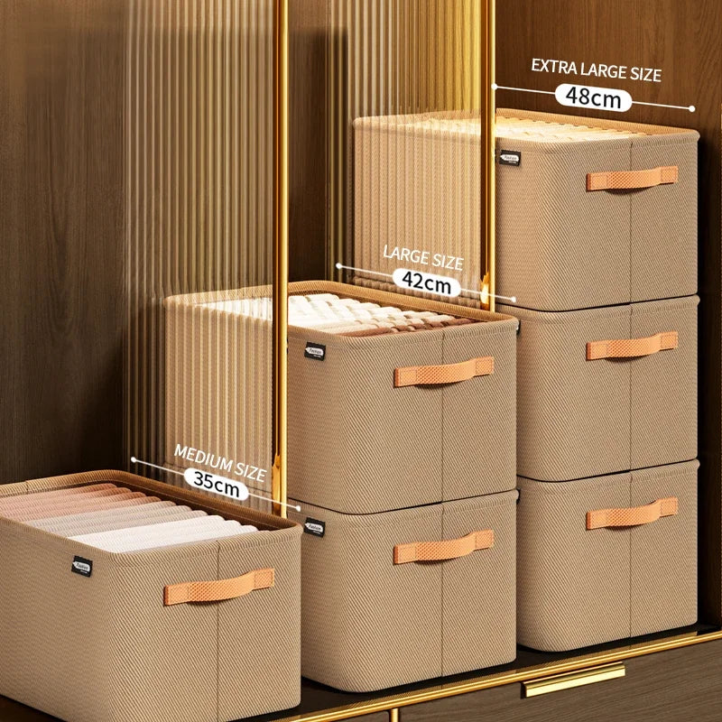 Engrossar roupas organizador calças camisola armários de armazenamento gavetas organizador jeans caixa de armazenamento guarda-roupa organizadores de armazenamento de roupas