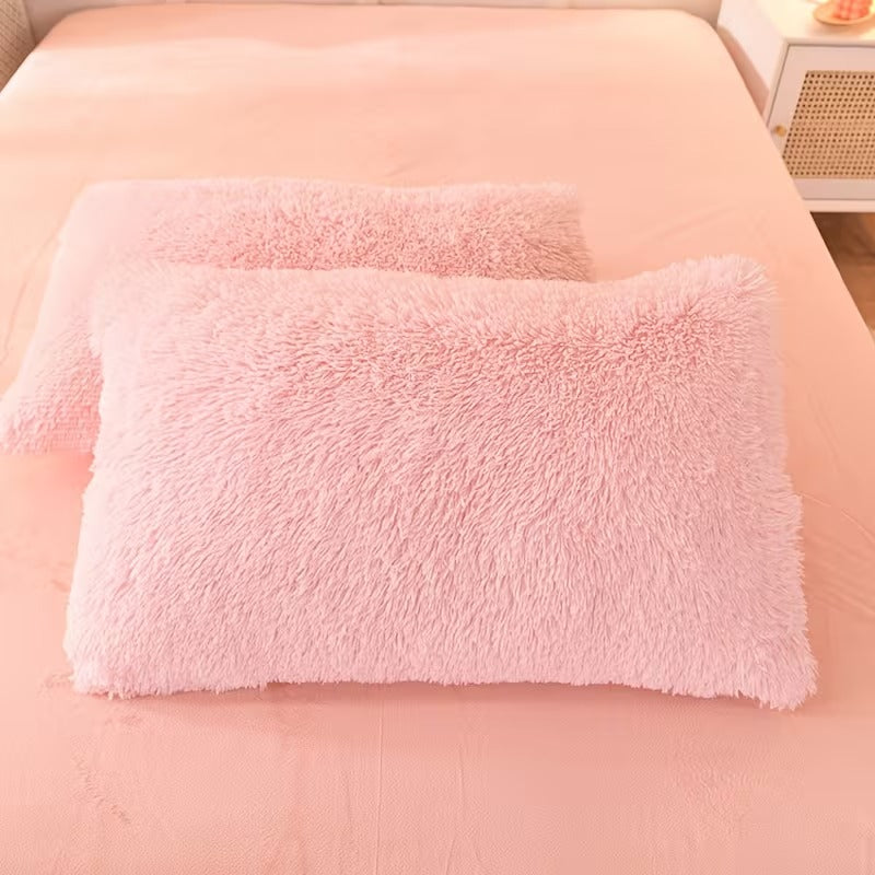 Conjunto Pelúcia Longa Sólido 3pcs