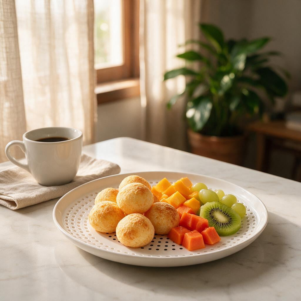 Bandeja Drenagem Cerâmica Branca — café da manhã